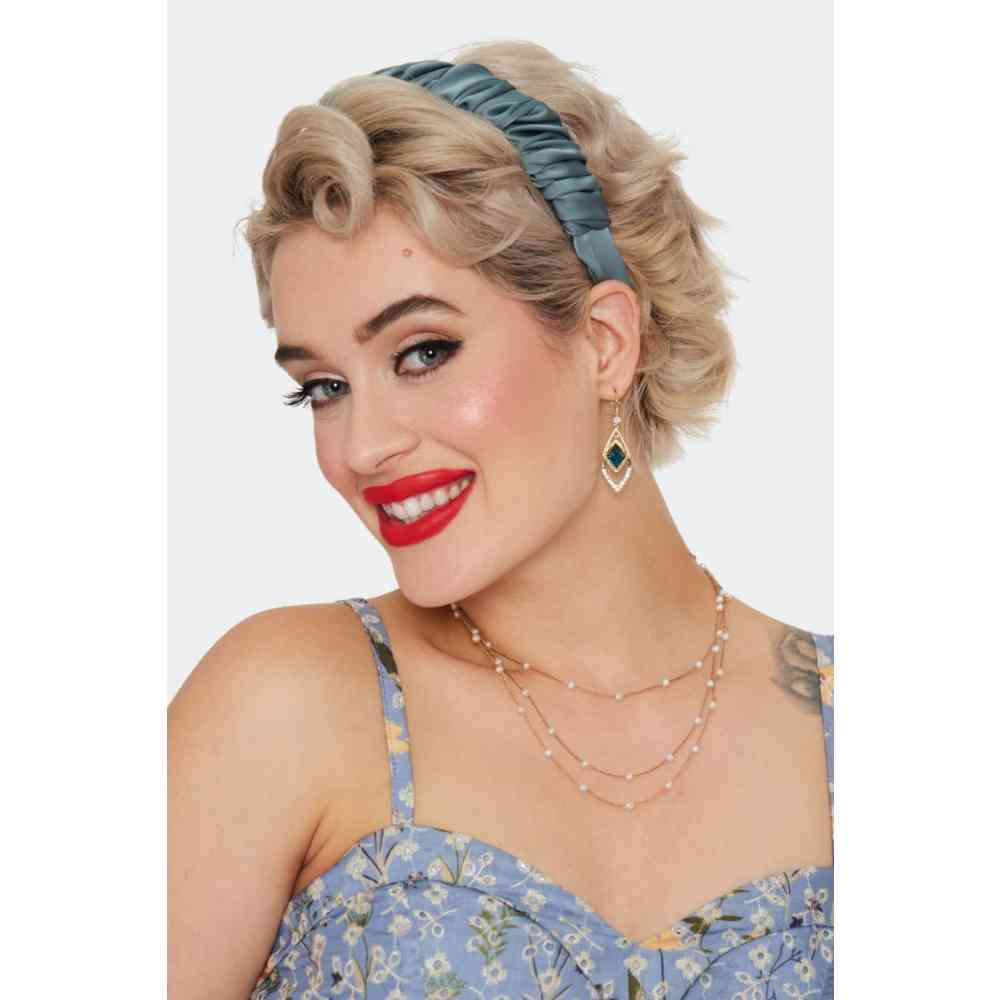 Voodoo Vixen - Gathered Haarband - Blauw